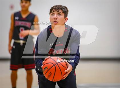 Thumbnail 2 in Deming vs. Rio Rancho(Jalene Berger Allstate Holiday Hoops Classic) photogallery.
