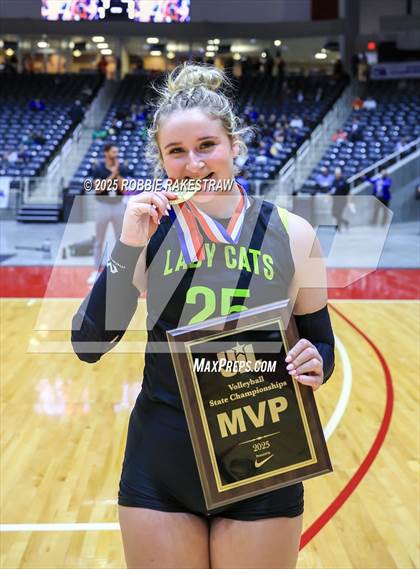 Thumbnail 3 in Blum vs Water Valley (UIL 1A Volleyball Final Medal Ceremony) photogallery.