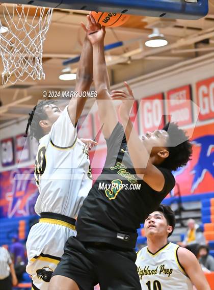 Thumbnail 3 in Peoria vs. Highland Prep (Visit Mesa Basketball Challenge) photogallery.