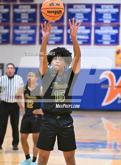 Thumbnail 2 in Peoria vs. Highland Prep (Visit Mesa Basketball Challenge) photogallery.