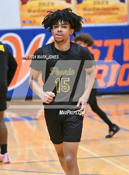 Thumbnail 2 in Peoria vs. Highland Prep (Visit Mesa Basketball Challenge) photogallery.