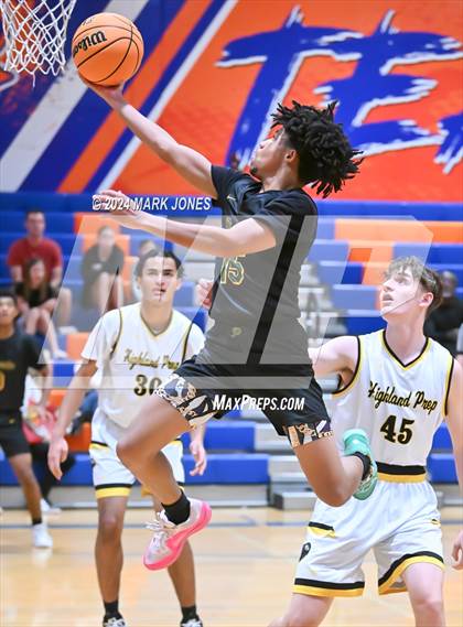 Thumbnail 3 in Peoria vs. Highland Prep (Visit Mesa Basketball Challenge) photogallery.