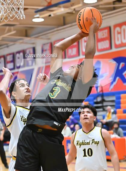 Thumbnail 1 in Peoria vs. Highland Prep (Visit Mesa Basketball Challenge) photogallery.