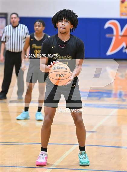 Thumbnail 1 in Peoria vs. Highland Prep (Visit Mesa Basketball Challenge) photogallery.