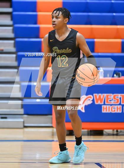 Thumbnail 1 in Peoria vs. Highland Prep (Visit Mesa Basketball Challenge) photogallery.