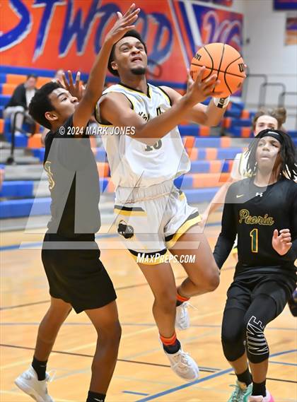 Thumbnail 2 in Peoria vs. Highland Prep (Visit Mesa Basketball Challenge) photogallery.