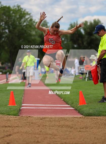 Thumbnail 3 in CHSAA Track & Field 4A Championships (Girls Long Jump) photogallery.