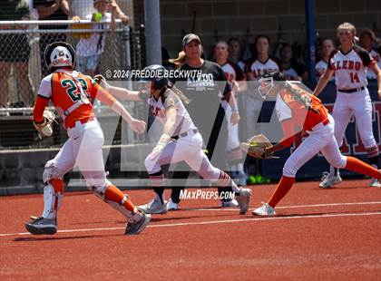 Thumbnail 2 in Aledo vs. Harlingen South (UIL 5A Softball Semifinal) photogallery.