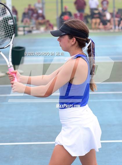 Thumbnail 3 in UIL Tennis 3A & 4A Mixed Doubles Quarterfinals photogallery.