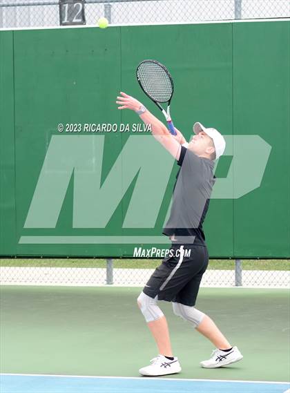 Thumbnail 1 in UIL Tennis 3A & 4A Mixed Doubles Quarterfinals photogallery.