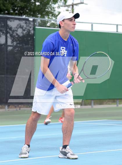 Thumbnail 2 in UIL Tennis 3A & 4A Mixed Doubles Quarterfinals photogallery.