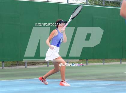 Thumbnail 3 in UIL Tennis 3A & 4A Mixed Doubles Quarterfinals photogallery.
