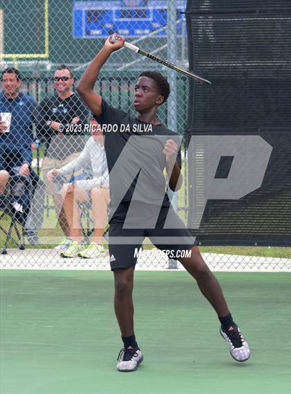 Thumbnail 1 in UIL Tennis 3A & 4A Mixed Doubles Quarterfinals photogallery.