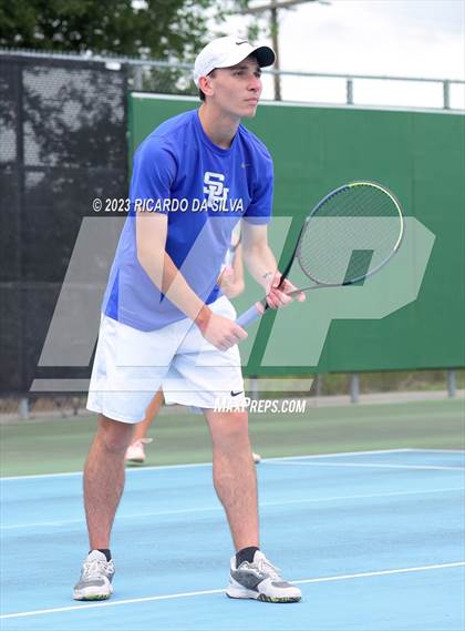 Thumbnail 3 in UIL Tennis 3A & 4A Mixed Doubles Quarterfinals photogallery.
