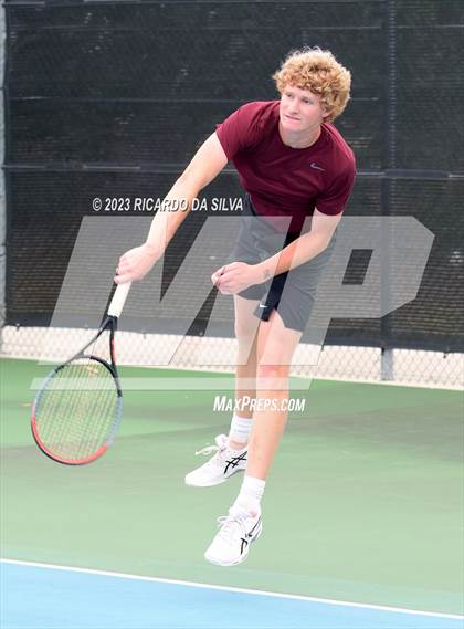 Thumbnail 3 in UIL Tennis 3A & 4A Mixed Doubles Quarterfinals photogallery.