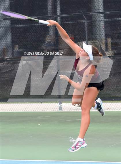 Thumbnail 2 in UIL Tennis 3A & 4A Mixed Doubles Quarterfinals photogallery.