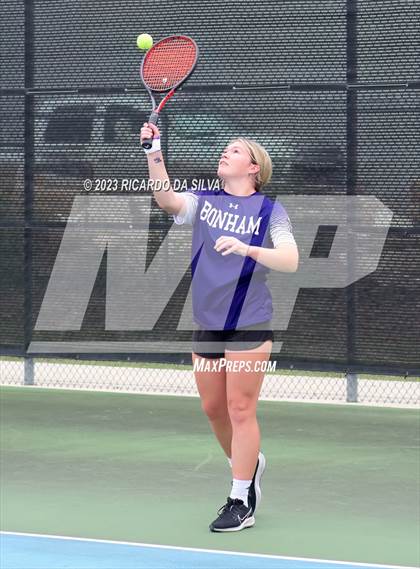 Thumbnail 1 in UIL Tennis 3A & 4A Mixed Doubles Quarterfinals photogallery.