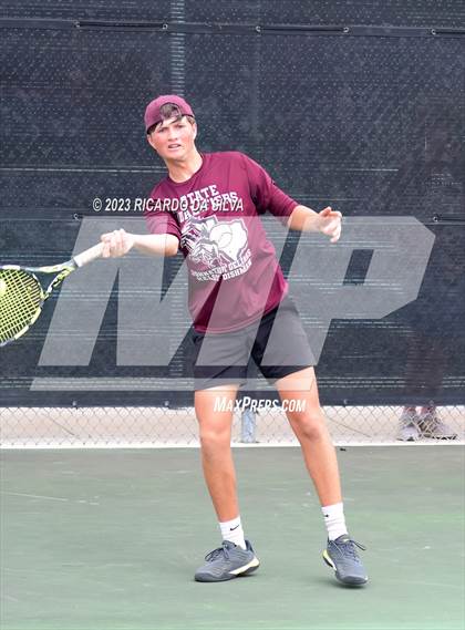 Thumbnail 3 in UIL Tennis 3A & 4A Mixed Doubles Quarterfinals photogallery.
