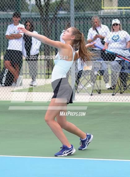 Thumbnail 3 in UIL Tennis 3A & 4A Mixed Doubles Quarterfinals photogallery.