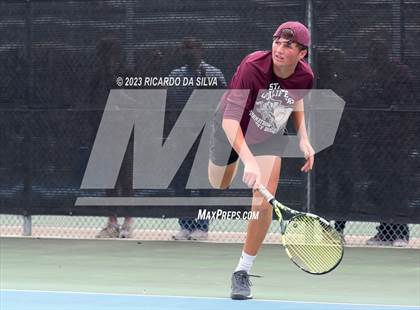 Thumbnail 2 in UIL Tennis 3A & 4A Mixed Doubles Quarterfinals photogallery.