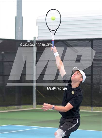 Thumbnail 1 in UIL Tennis 3A & 4A Mixed Doubles Quarterfinals photogallery.