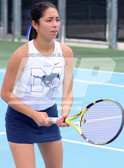Thumbnail 1 in UIL Tennis 3A & 4A Mixed Doubles Quarterfinals photogallery.