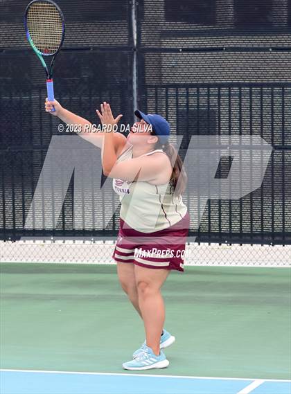 Thumbnail 3 in UIL Tennis 3A & 4A Mixed Doubles Quarterfinals photogallery.