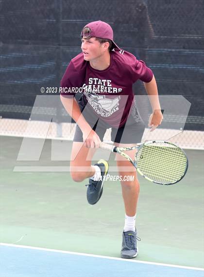 Thumbnail 3 in UIL Tennis 3A & 4A Mixed Doubles Quarterfinals photogallery.