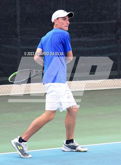 Thumbnail 3 in UIL Tennis 3A & 4A Mixed Doubles Quarterfinals photogallery.