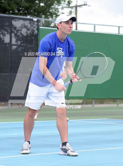 Thumbnail 2 in UIL Tennis 3A & 4A Mixed Doubles Quarterfinals photogallery.