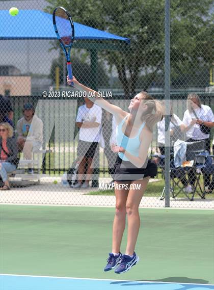 Thumbnail 3 in UIL Tennis 3A & 4A Mixed Doubles Quarterfinals photogallery.