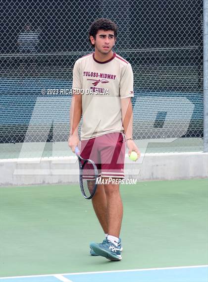 Thumbnail 1 in UIL Tennis 3A & 4A Mixed Doubles Quarterfinals photogallery.