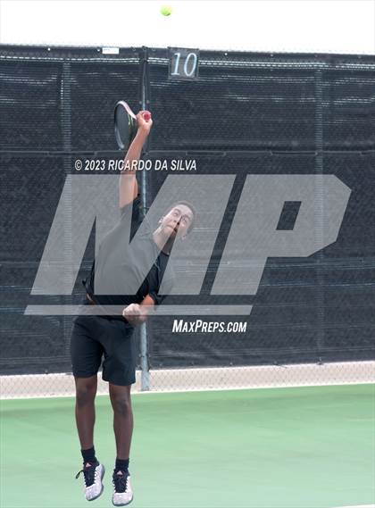 Thumbnail 2 in UIL Tennis 3A & 4A Mixed Doubles Quarterfinals photogallery.