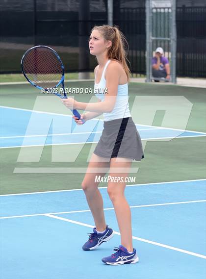 Thumbnail 2 in UIL Tennis 3A & 4A Mixed Doubles Quarterfinals photogallery.