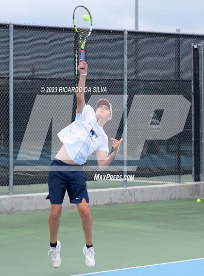 Thumbnail 3 in UIL Tennis 3A & 4A Mixed Doubles Quarterfinals photogallery.