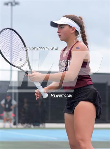 Thumbnail 3 in UIL Tennis 3A & 4A Mixed Doubles Quarterfinals photogallery.
