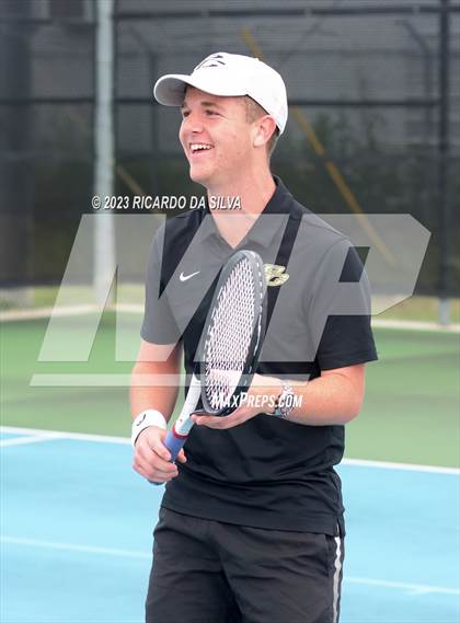 Thumbnail 2 in UIL Tennis 3A & 4A Mixed Doubles Quarterfinals photogallery.