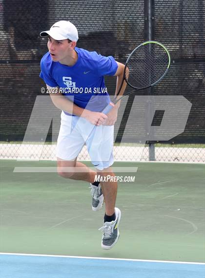 Thumbnail 1 in UIL Tennis 3A & 4A Mixed Doubles Quarterfinals photogallery.