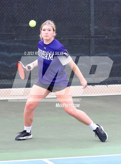 Thumbnail 3 in UIL Tennis 3A & 4A Mixed Doubles Quarterfinals photogallery.