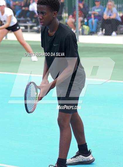 Thumbnail 3 in UIL Tennis 3A & 4A Mixed Doubles Quarterfinals photogallery.