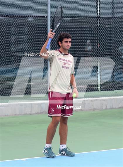 Thumbnail 2 in UIL Tennis 3A & 4A Mixed Doubles Quarterfinals photogallery.