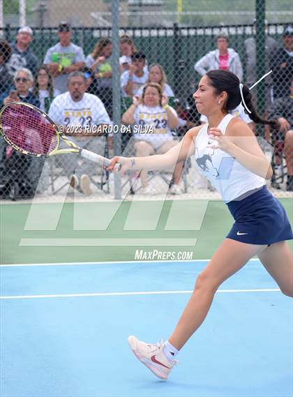 Thumbnail 2 in UIL Tennis 3A & 4A Mixed Doubles Quarterfinals photogallery.
