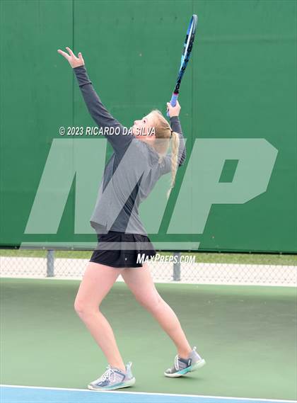 Thumbnail 2 in UIL Tennis 3A & 4A Mixed Doubles Quarterfinals photogallery.