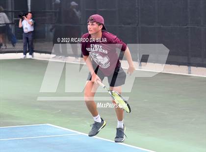 Thumbnail 2 in UIL Tennis 3A & 4A Mixed Doubles Quarterfinals photogallery.
