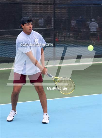 Thumbnail 3 in UIL Tennis 3A & 4A Mixed Doubles Quarterfinals photogallery.