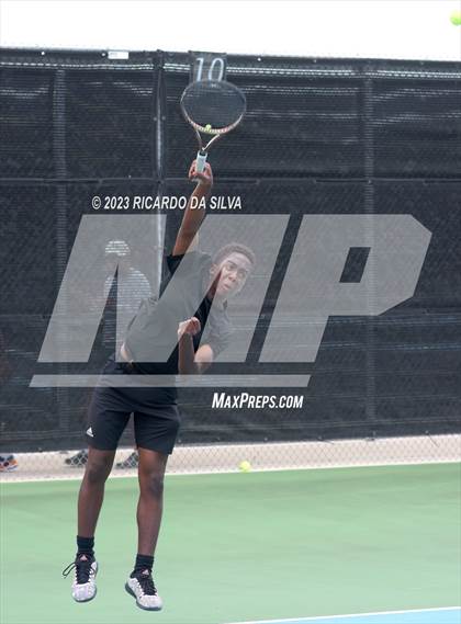 Thumbnail 2 in UIL Tennis 3A & 4A Mixed Doubles Quarterfinals photogallery.