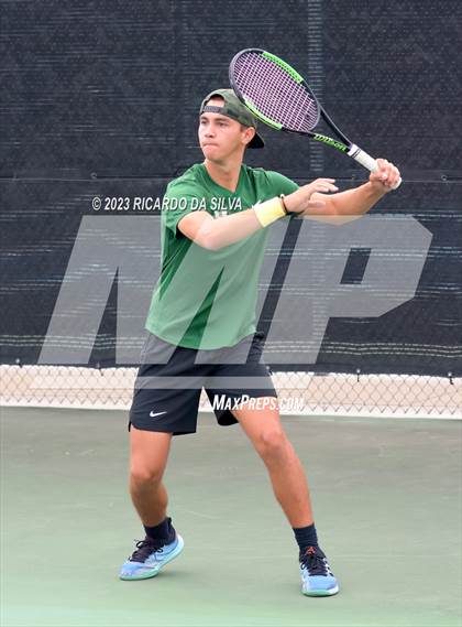 Thumbnail 1 in UIL Tennis 3A & 4A Mixed Doubles Quarterfinals photogallery.