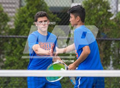 Thumbnail 3 in NYSPHSAA Championships (Federation Doubles Final) photogallery.