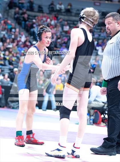 Thumbnail 3 in CHSAA Wrestling Championships (Class 2A First Round Consolidation Matches) photogallery.