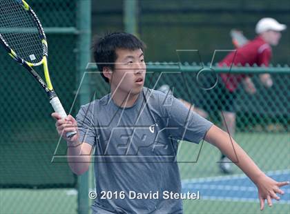 Thumbnail 1 in Dougherty Valley vs. Lowel (CIF NorCal Regional Team Tennis Championships) photogallery.